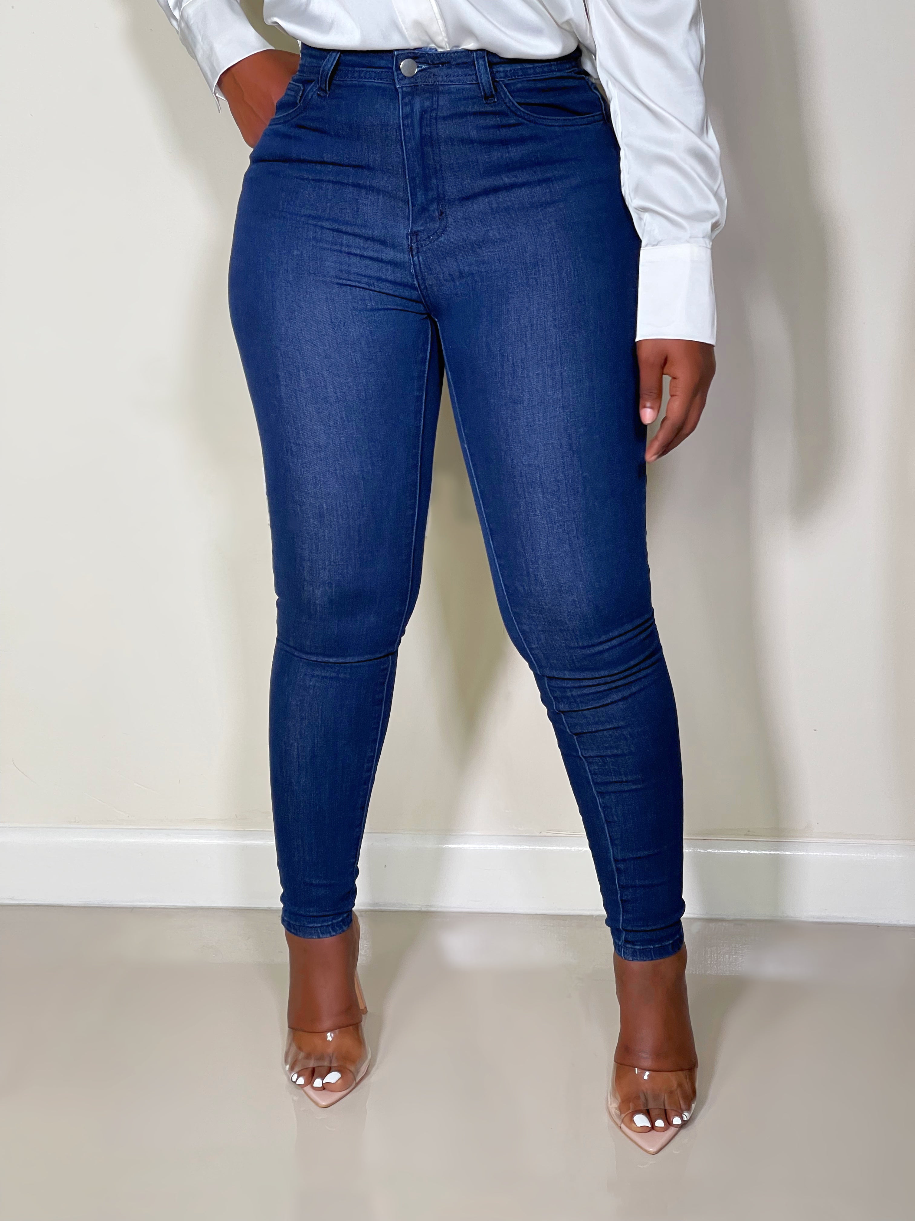 Bea High Waist Skinny Jeans-Ink - Impoze Style™