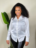 Nova Satin Button Front Shirt-Ivory - Impoze Style™