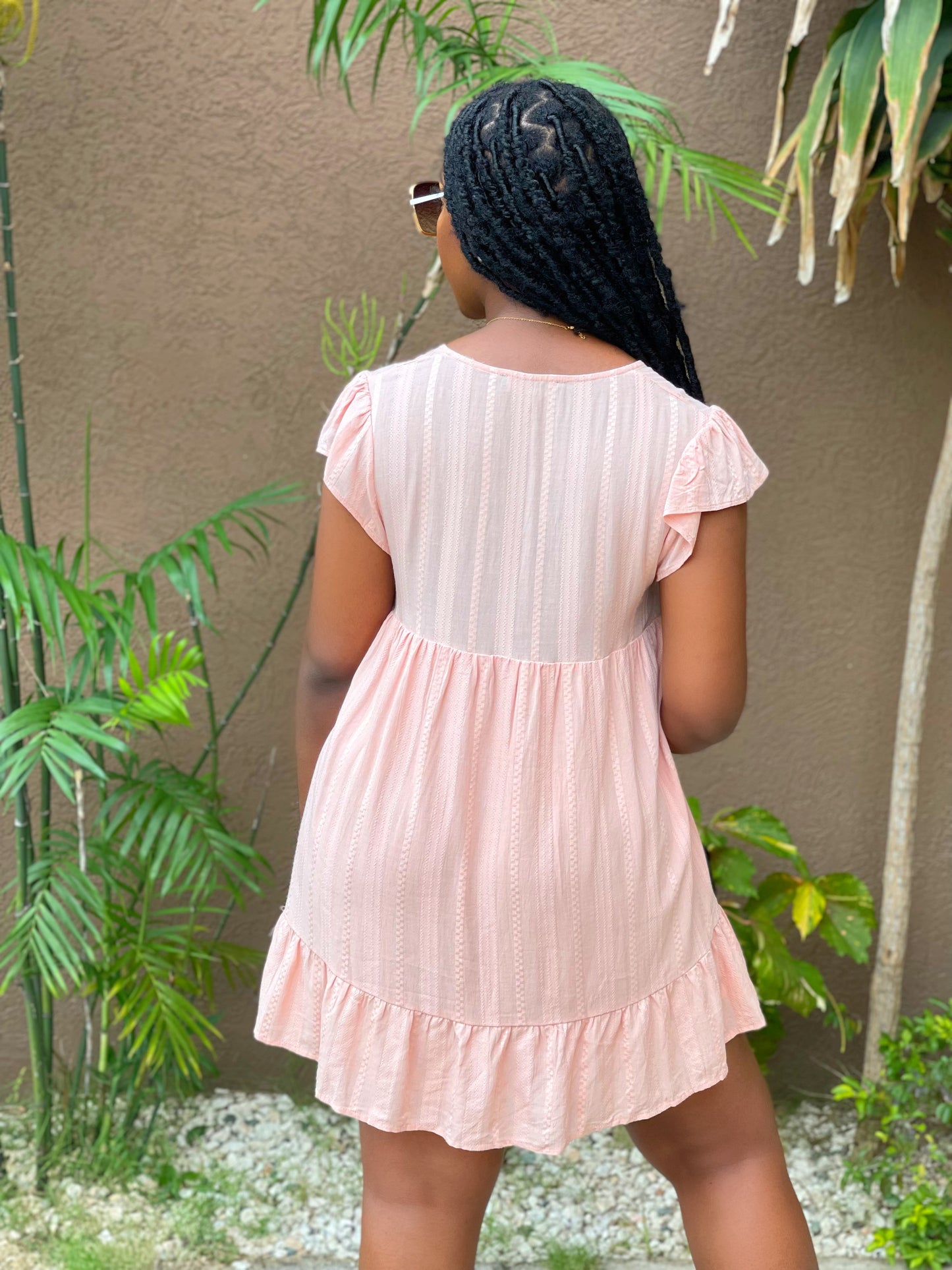 Laurel Mini dress-Peach - Impoze Style™