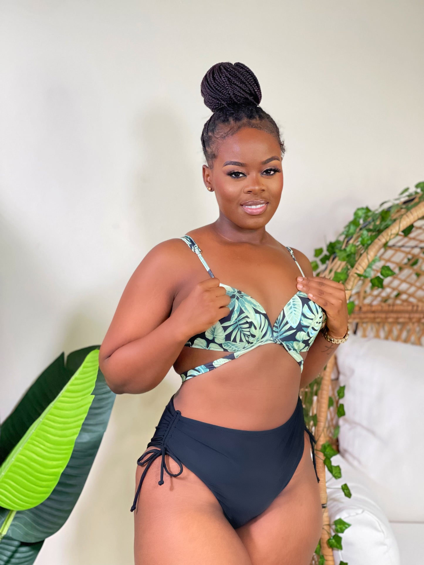 Off To Ochi Three Piece Swimsuit-Green - Impoze Style™