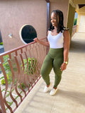 Always On The Run Leggings-Army Green - Impoze Style™
