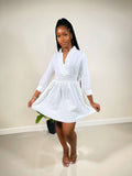 Melinda Mini Dress-Off White - Impoze Style™