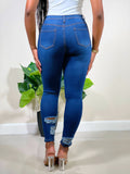 Jolene High Waist Ankle Jeans-Dark Blue - Impoze Style™