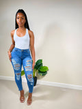 Jessie High Waist Ankle Jeans-Indigo - Impoze Style™