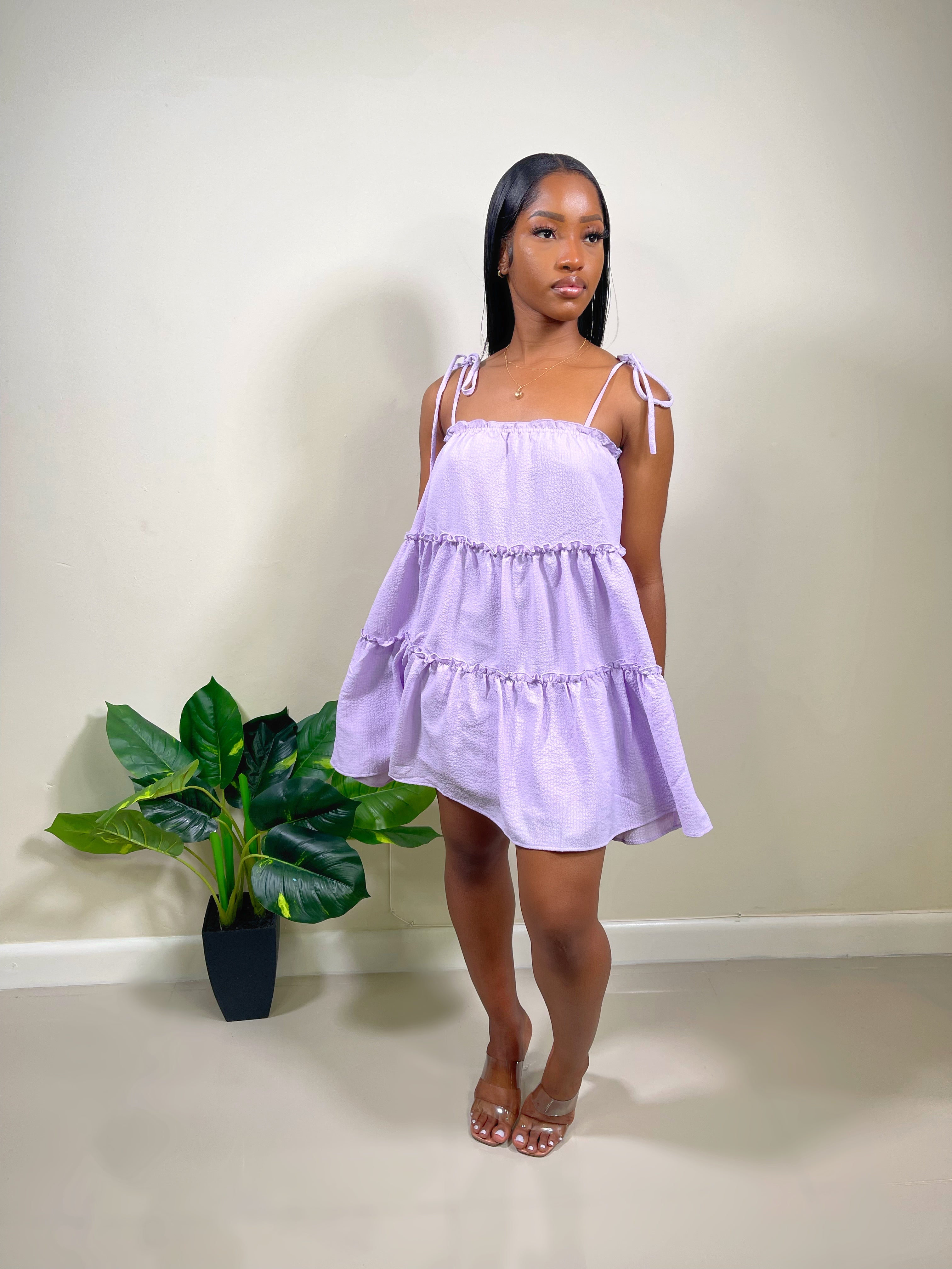 Izzy Babydoll Dress-Lavender - Impoze Style™