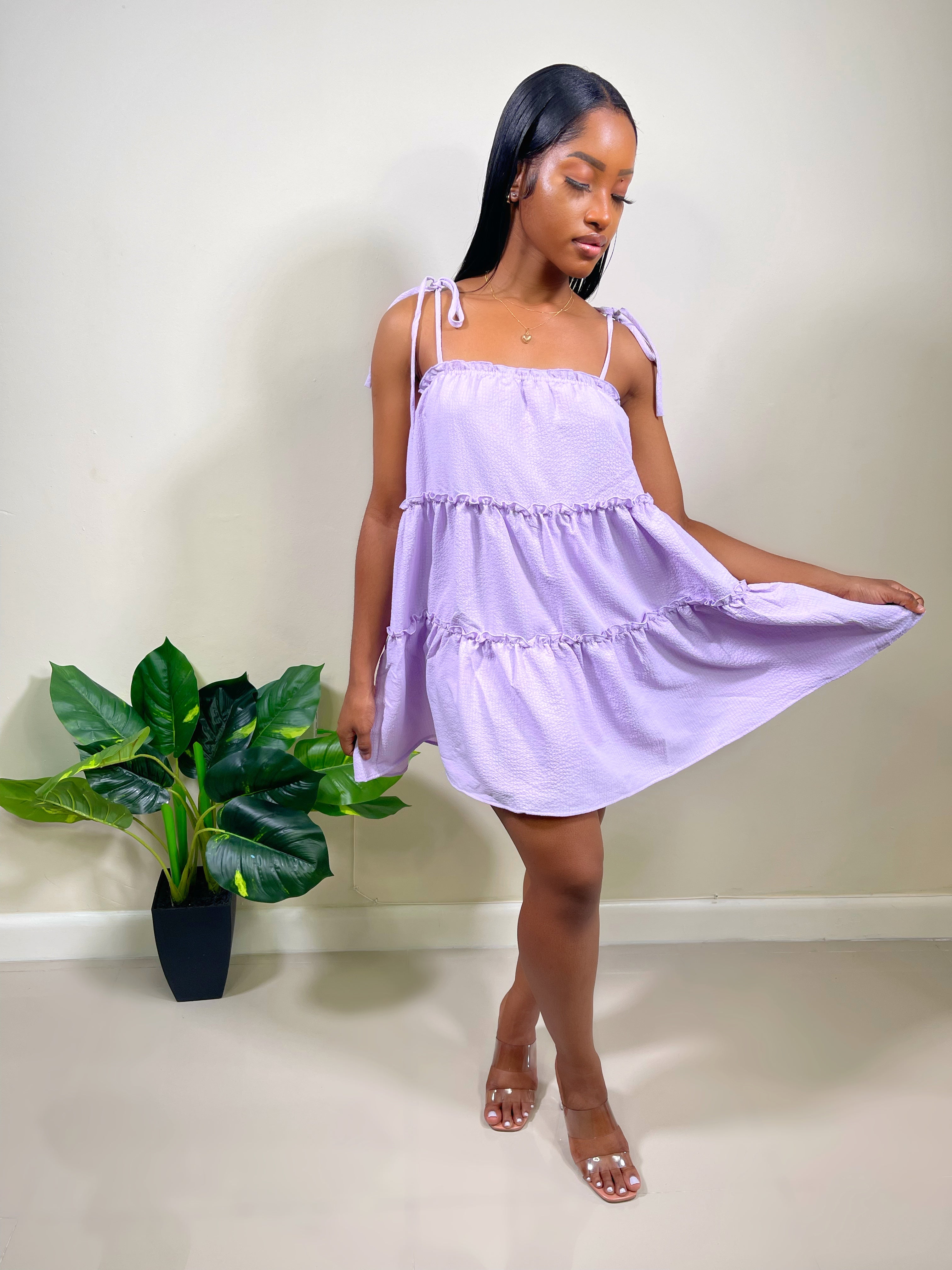 Izzy Babydoll Dress-Lavender - Impoze Style™