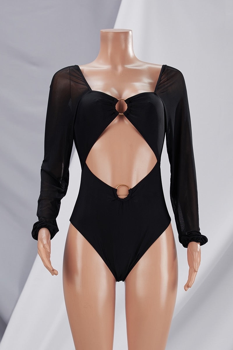 Beach Escape One Piece Swimsuit-Black - Impoze Style™