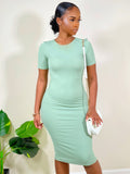 Chill With Me Midi Dress-Green Bay