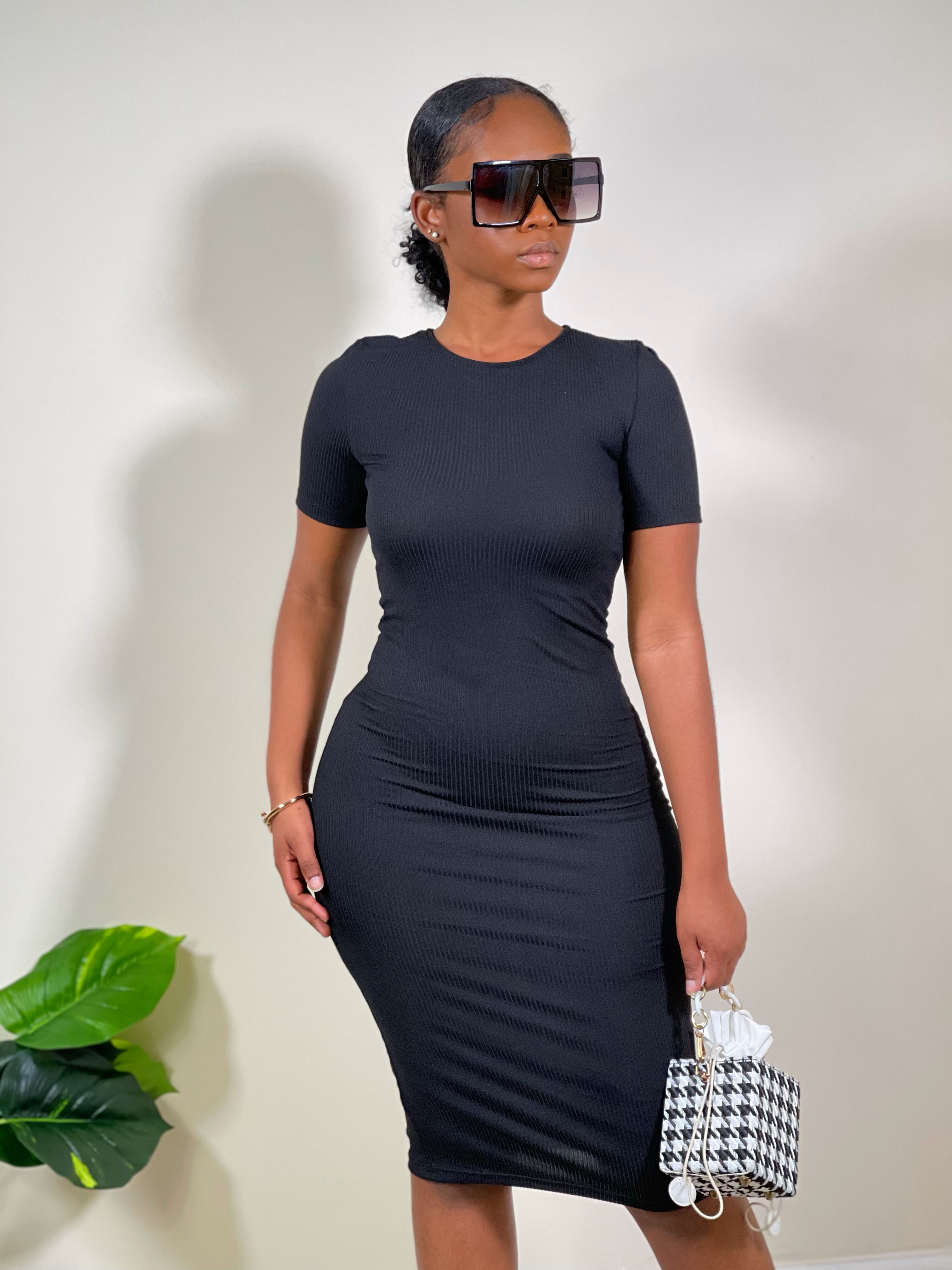 Chill With Me Midi Dress-Black - Impoze Style™