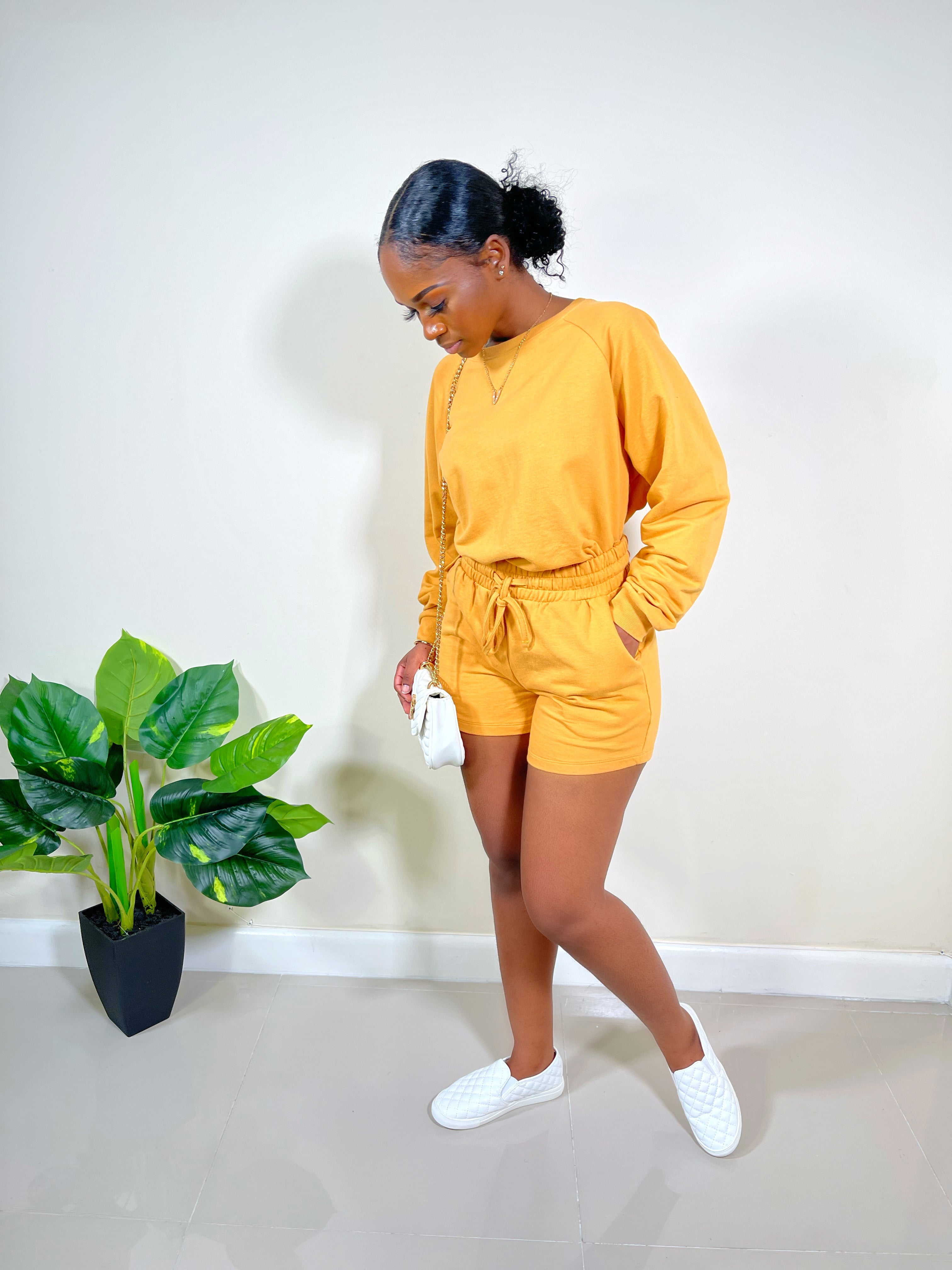 Myla Shorts Set-Golden Mustard - Impoze Style™