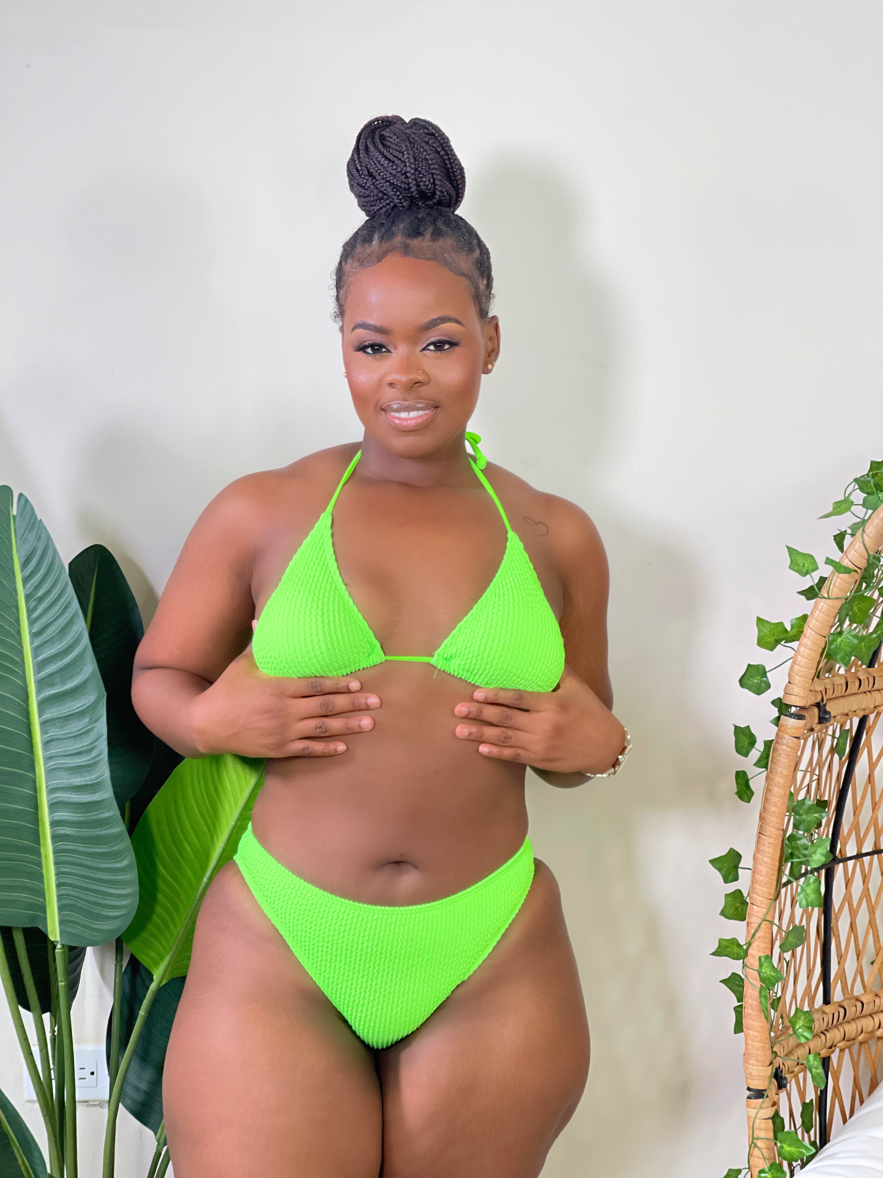 Hot Oasis Three Piece Bikini-Green - Impoze Style™