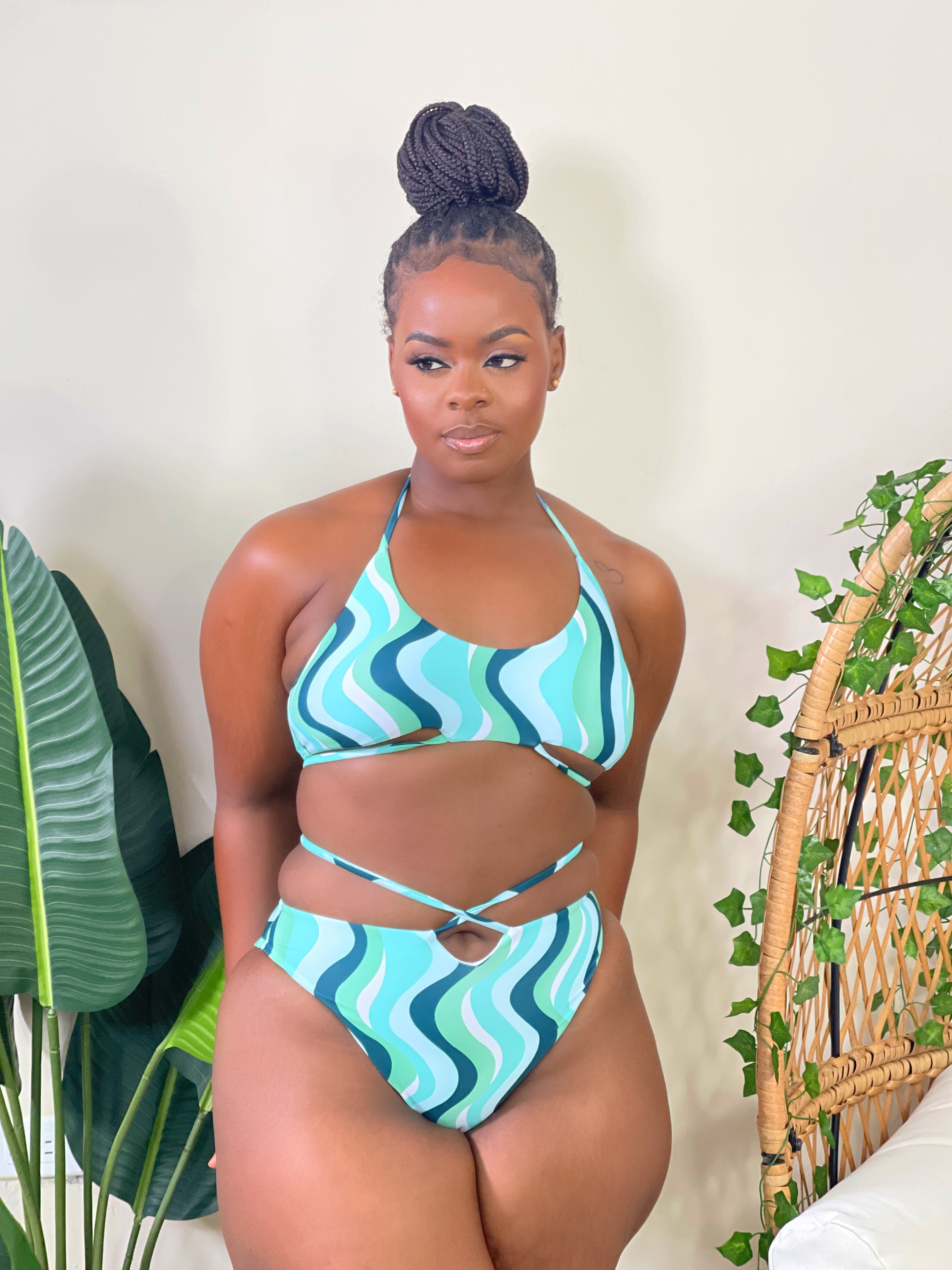 Heat Waves Two Piece Bikini-Green - Impoze Style™