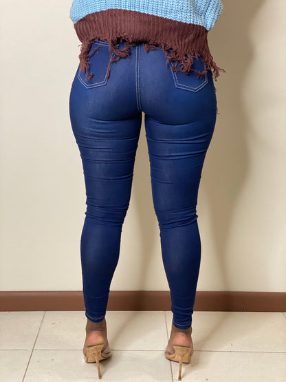 Becky High Waist Skinny Jeans-Ink - Impoze Style™