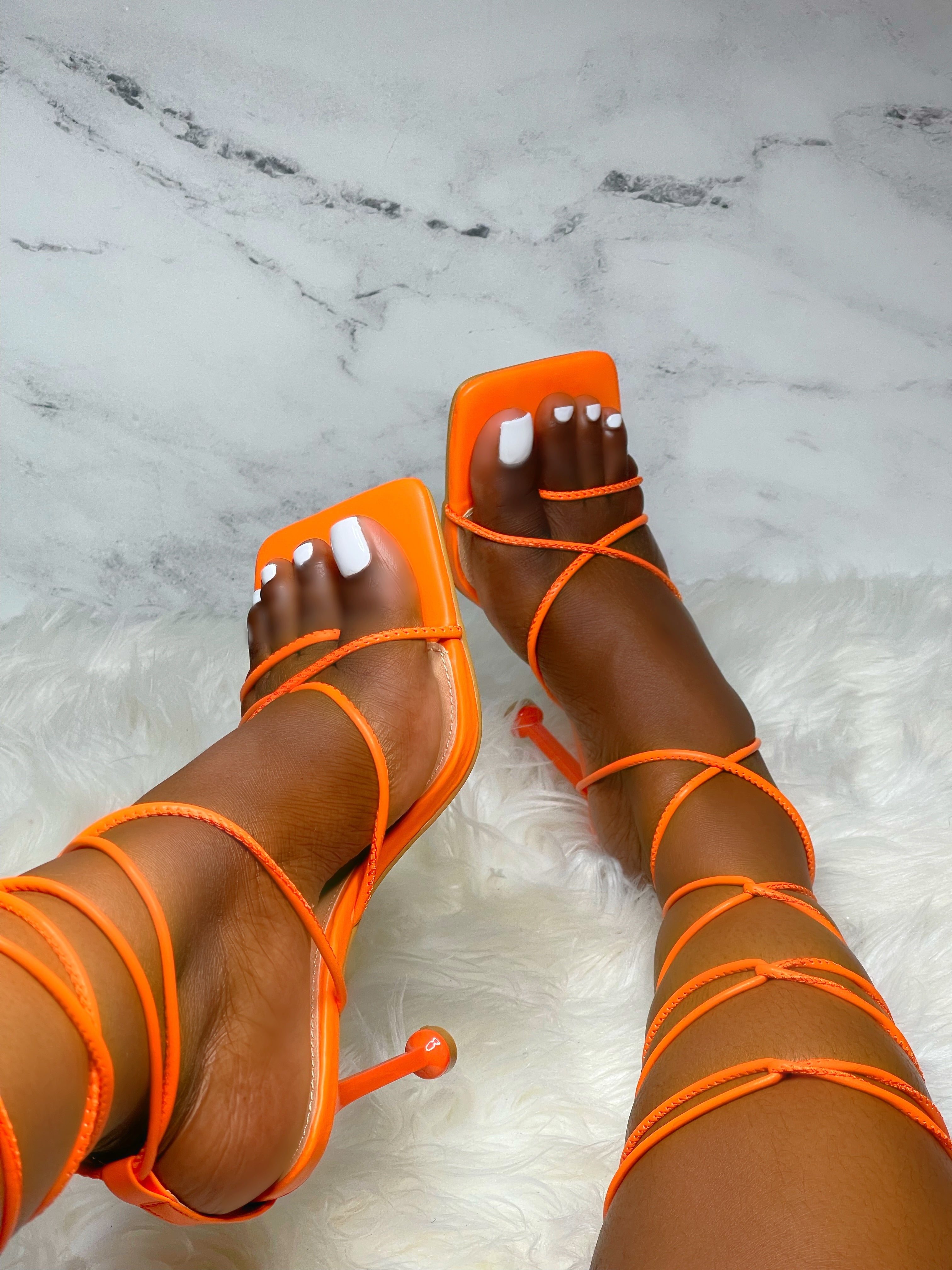 Stella Strappy Heels-Orange - Impoze Style™