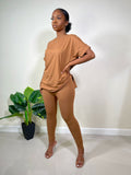 Alexa Leggings Set-Deep Camel - Impoze Style™