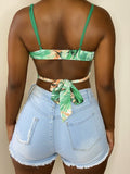 Barely There Floral Crop Top-Red - Impoze Style™