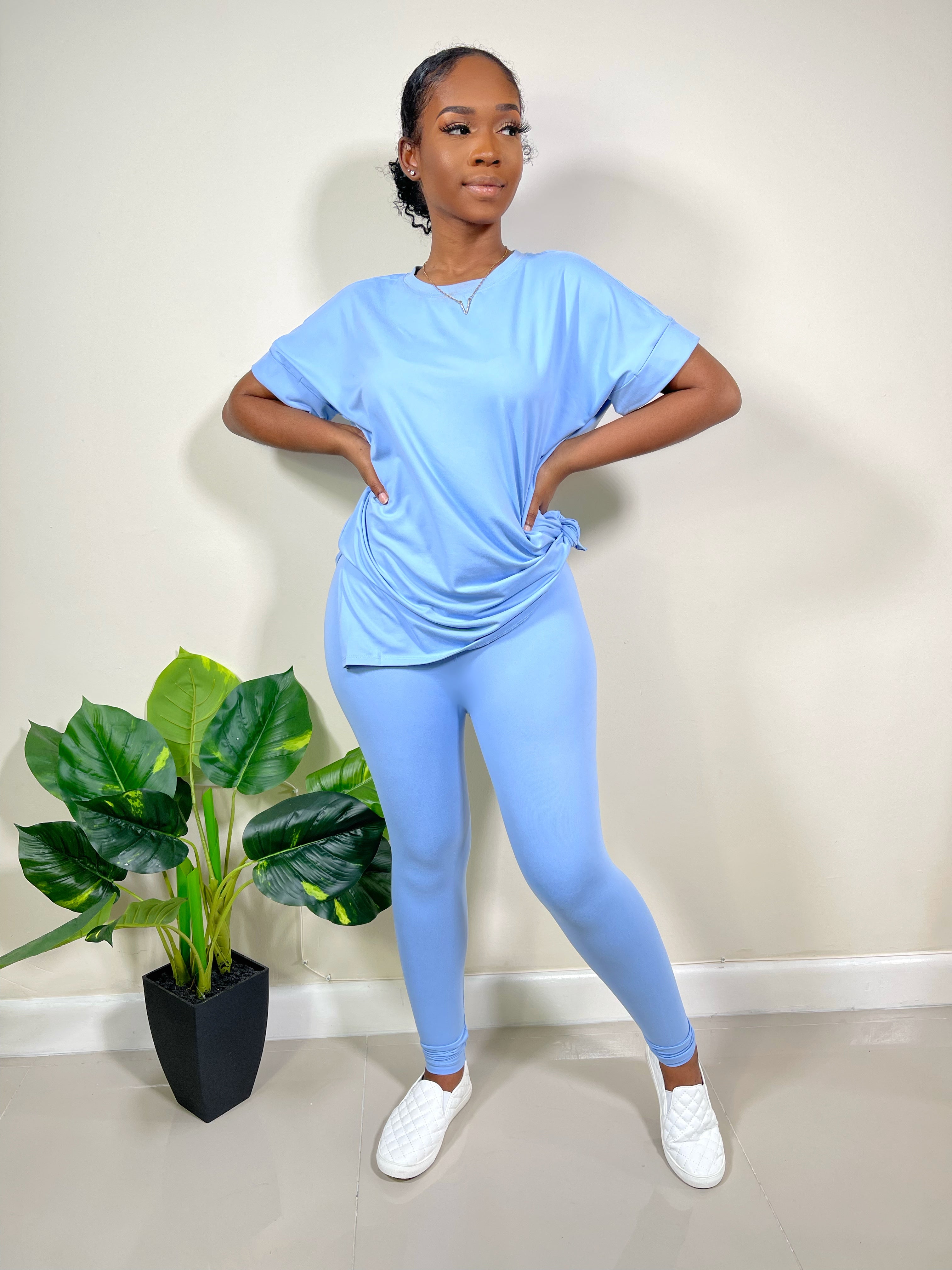 Alexa Leggings Set-Spring Blue - Impoze Style™