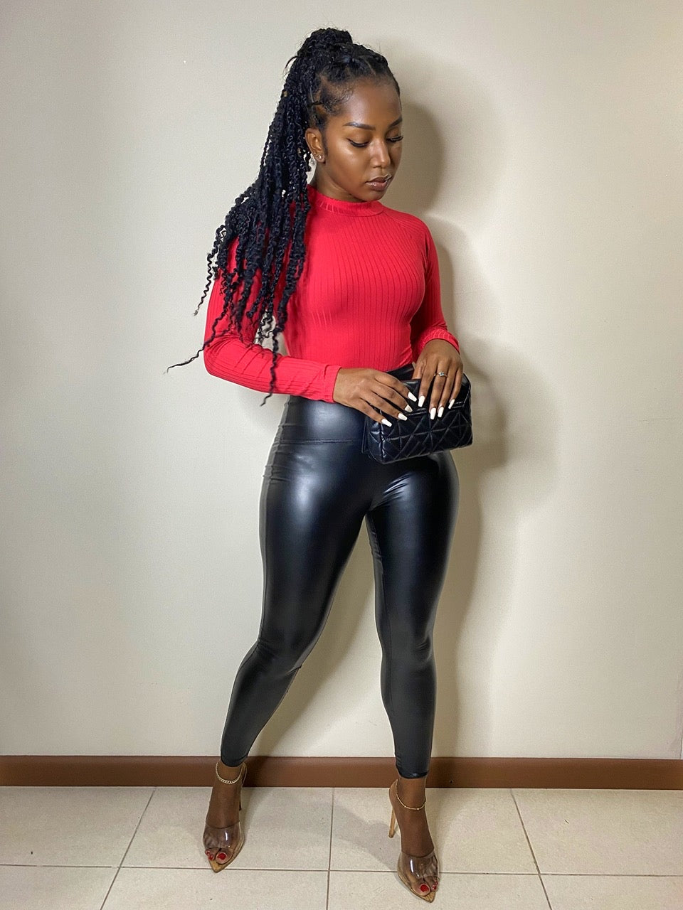 Next To Skin Faux Leather Leggings-Black - Impoze Style™