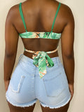 Barely There Floral Crop Top-Green - Impoze Style™
