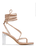 Milan Strappy Clear Heels-Nude - Impoze Style™