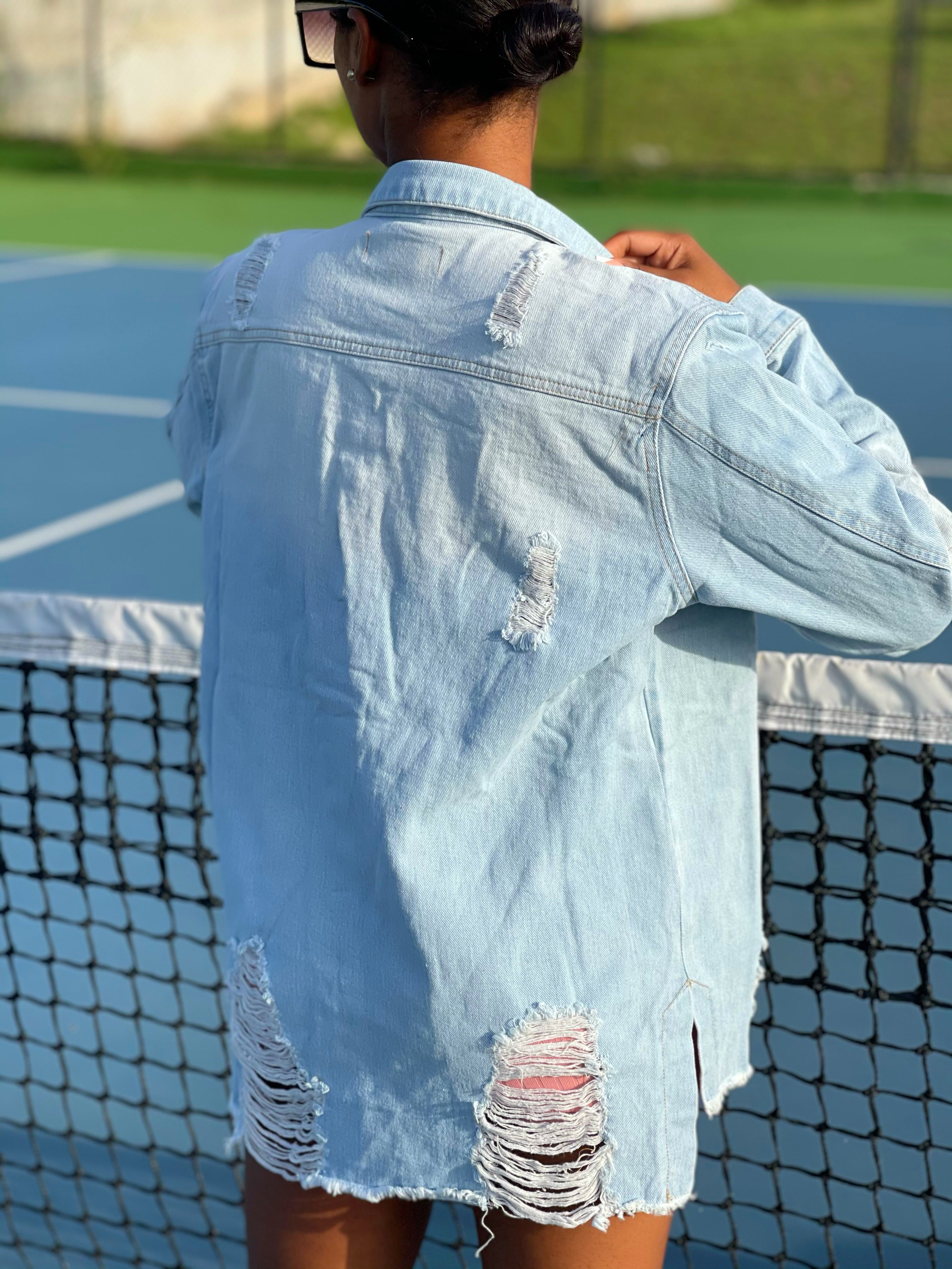 Iconically Distressed Denim Jacket(FINAL SALE) - Impoze Style™