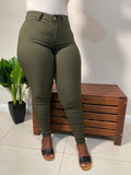 Classic Girl High Rise Skinny Jeans-Olive - Impoze Style™