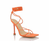 Stella Strappy Heels-Orange - Impoze Style™