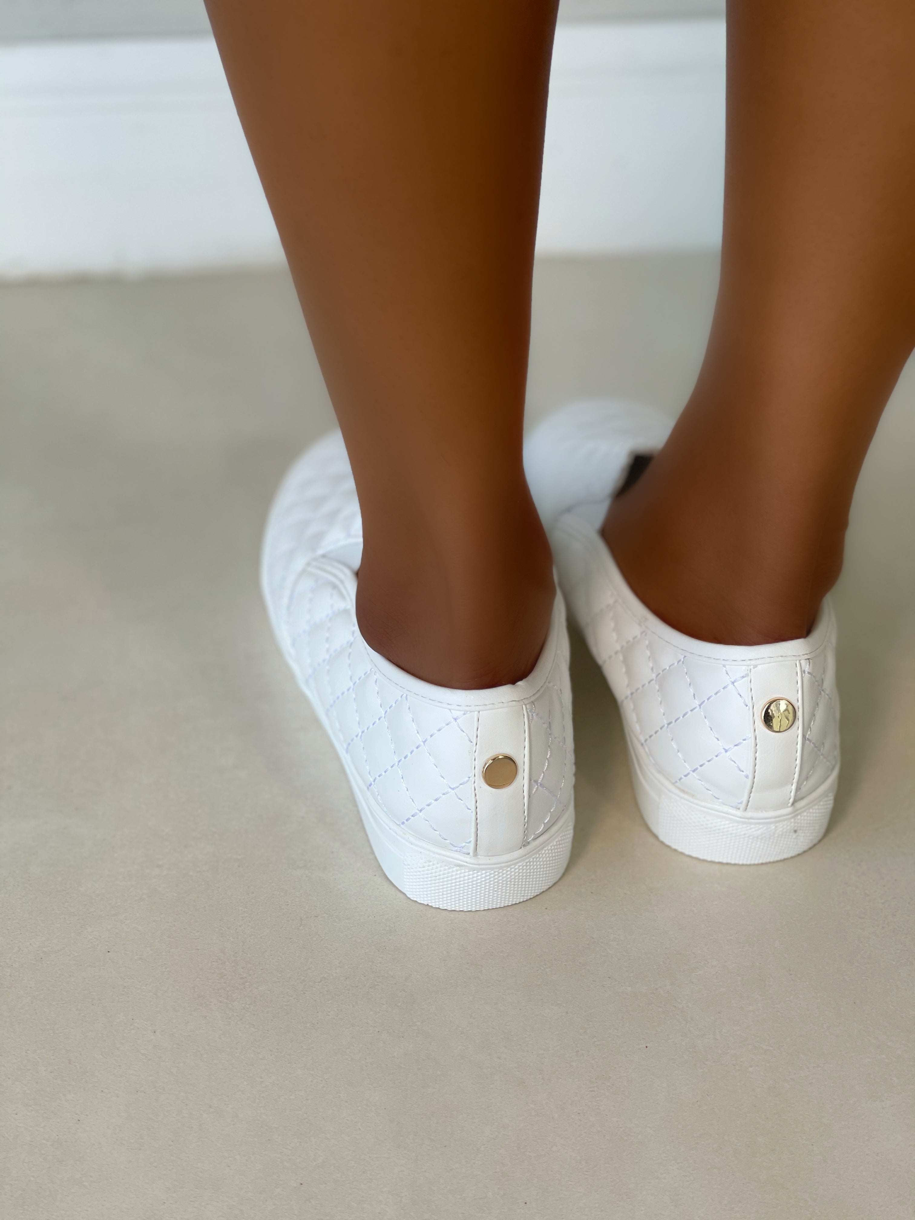 Laina Slip On Shoes-White - Impoze Style™