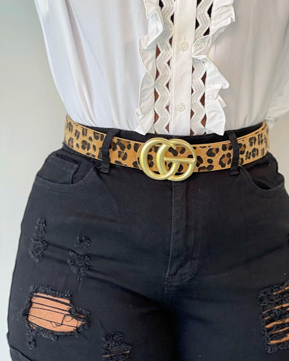 GG Belt-Matte Finish-Leopard - Impoze Style™