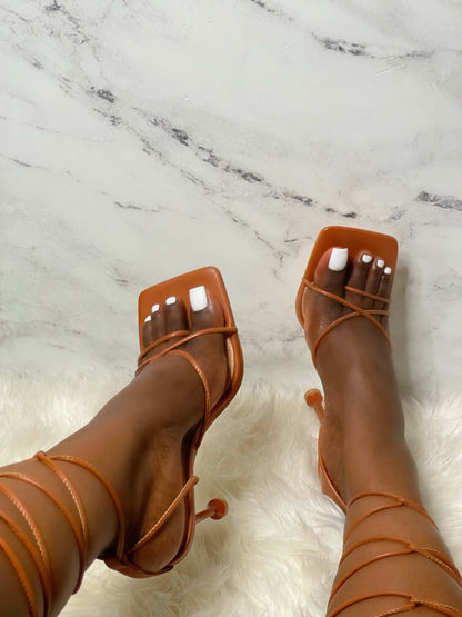 Stella Strappy Heels-Tan - Impoze Style™